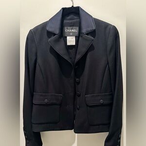 Black Chanel tuxedo blazer size 38